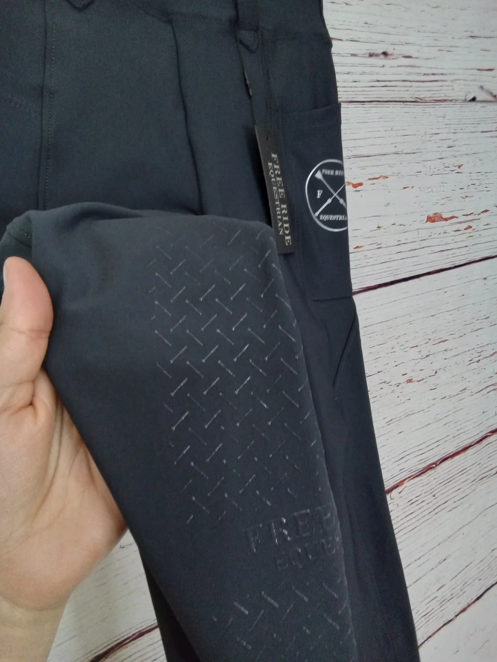 NWT Free Ride Equestrian Kids Full Seat Riding Breeches Black Size 8-9